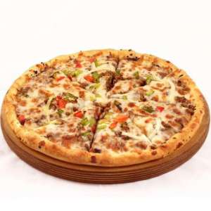 پیتزا گوشت و قارچ (۲۴ سانتی)